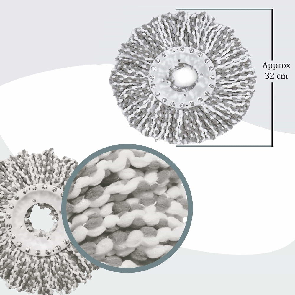 Spin Mop Rod With Mop Refill (Spotzero by Milton)