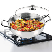 Stainless Steel Kadhai with Glass Lid (Milton Procook)