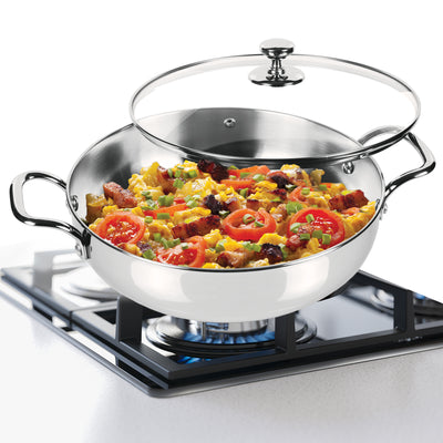 Stainless Steel Kadhai with Glass Lid (Milton Procook)