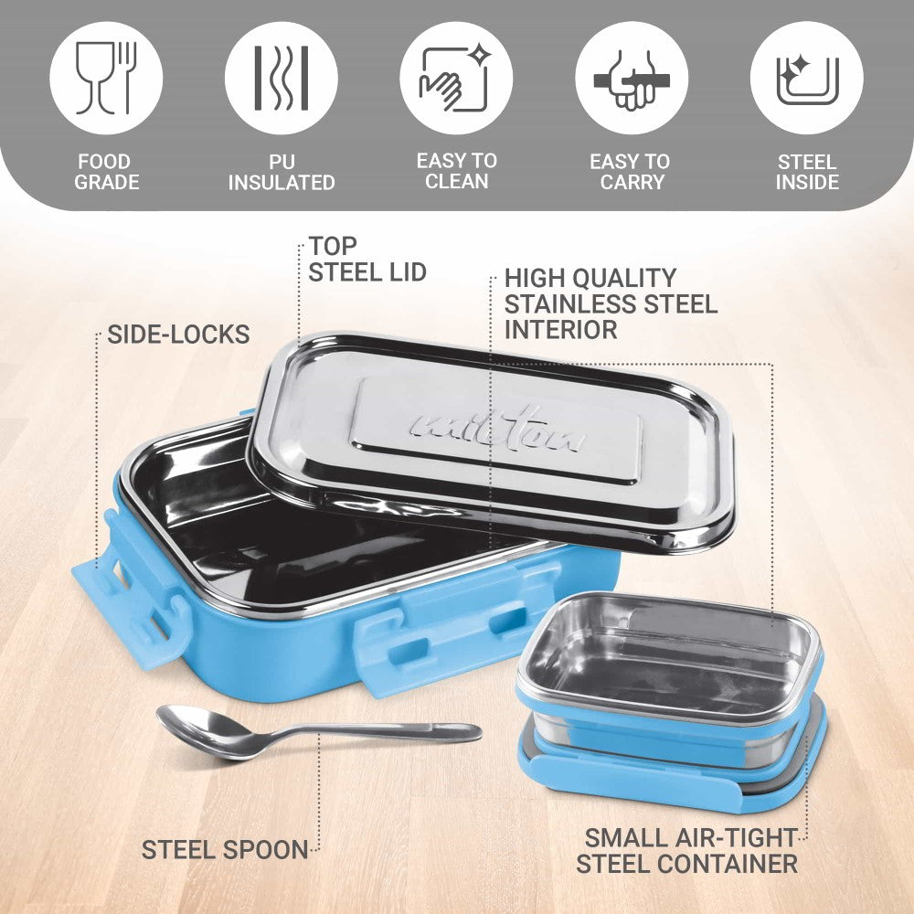 Steel Flat Lunchbox