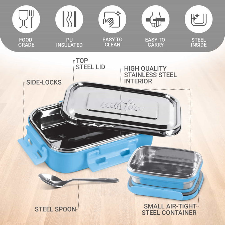 Steel Flat Lunchbox