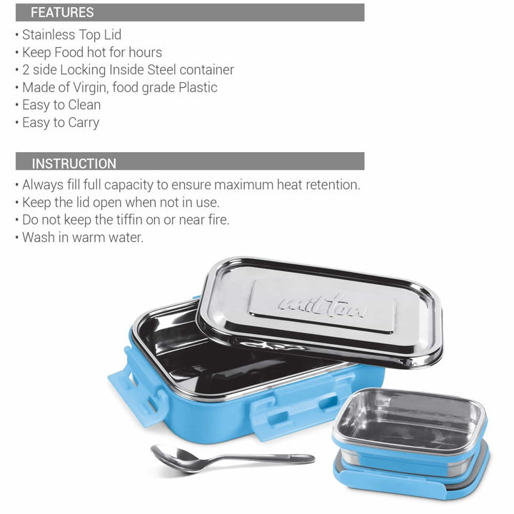 Steel Flat Lunchbox