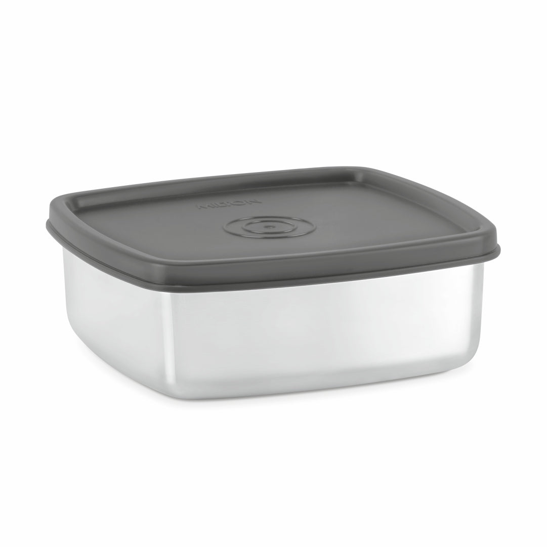 Grey Steel Pro Rectangular Containers by Milton