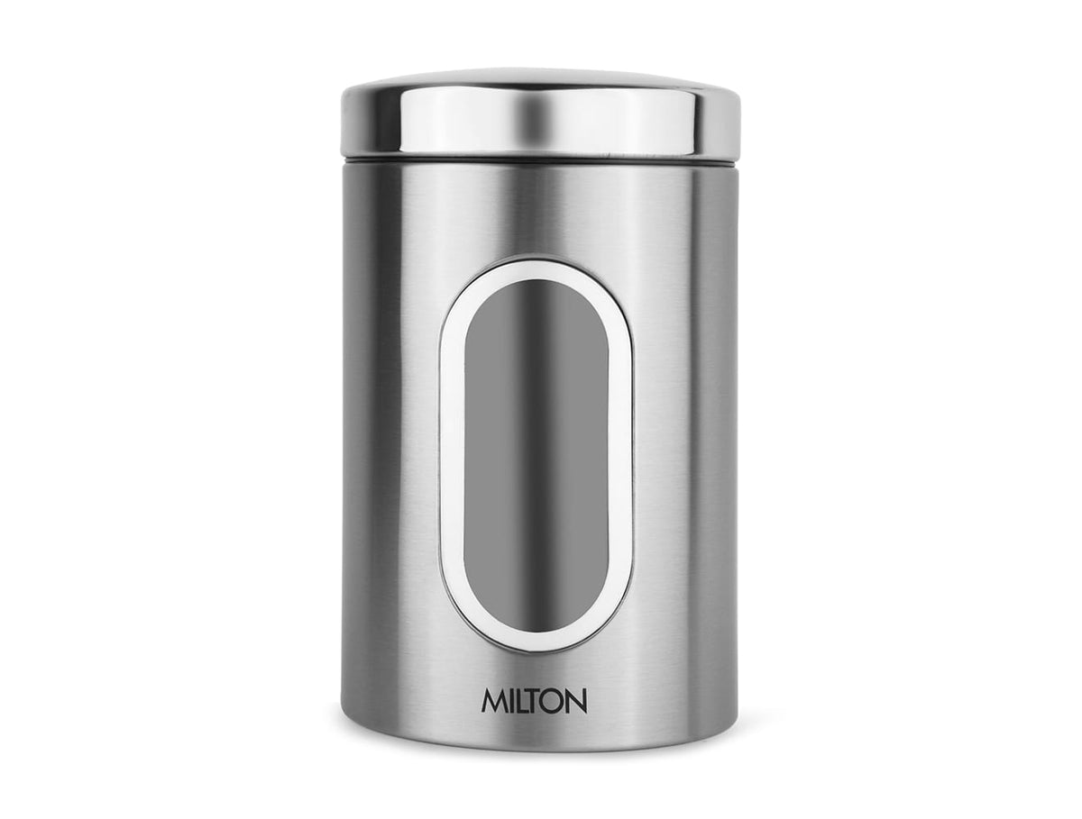 Steel Clear Round Jar (Milton) - Silver / 200 ml
