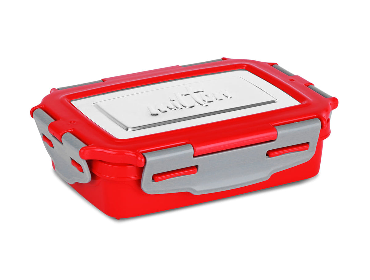 Steely Super Deluxe Lunchbox (Milton) - Red / 400 ml / 1 Unit