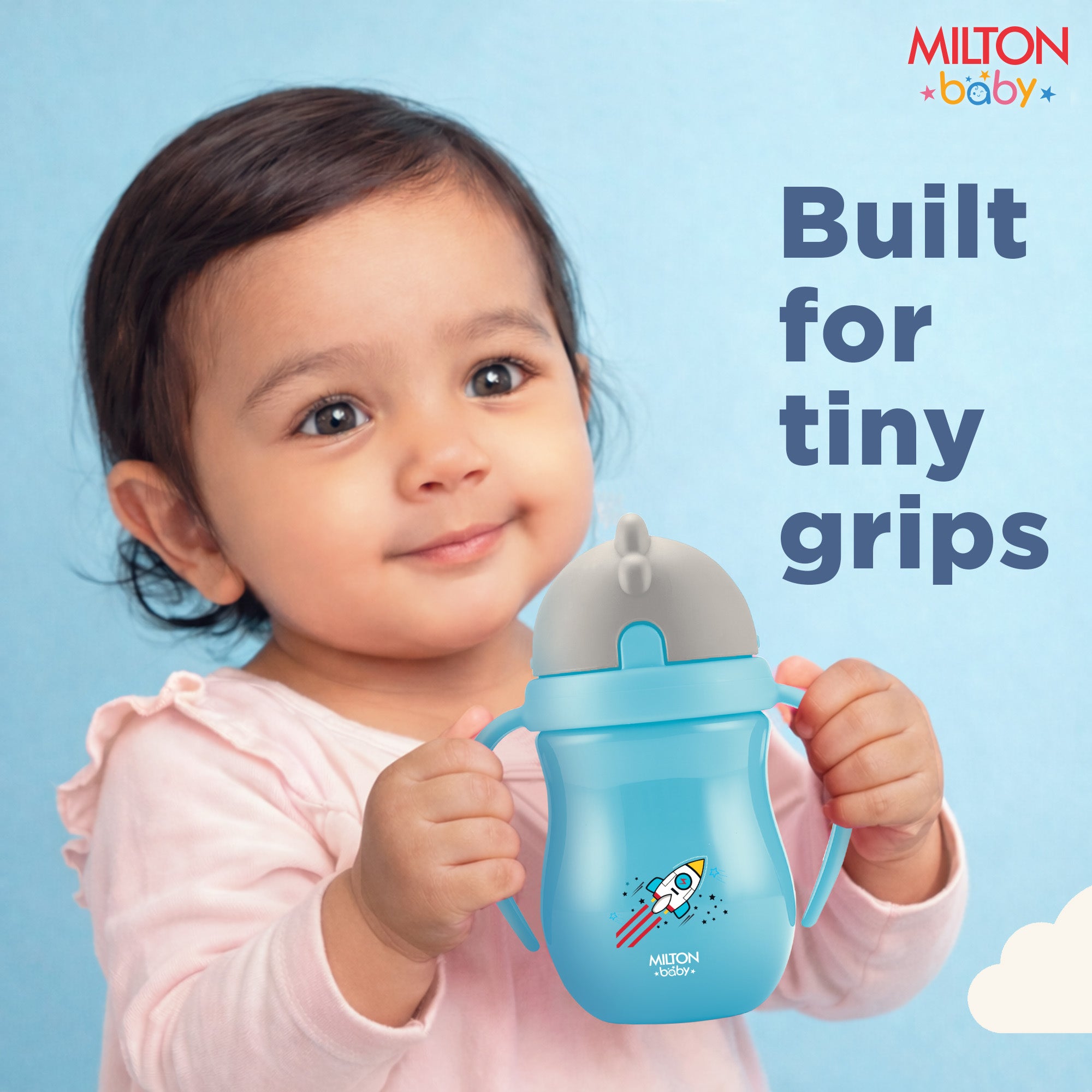 Straw Sipper With Handle Bottle For Baby (Milton)