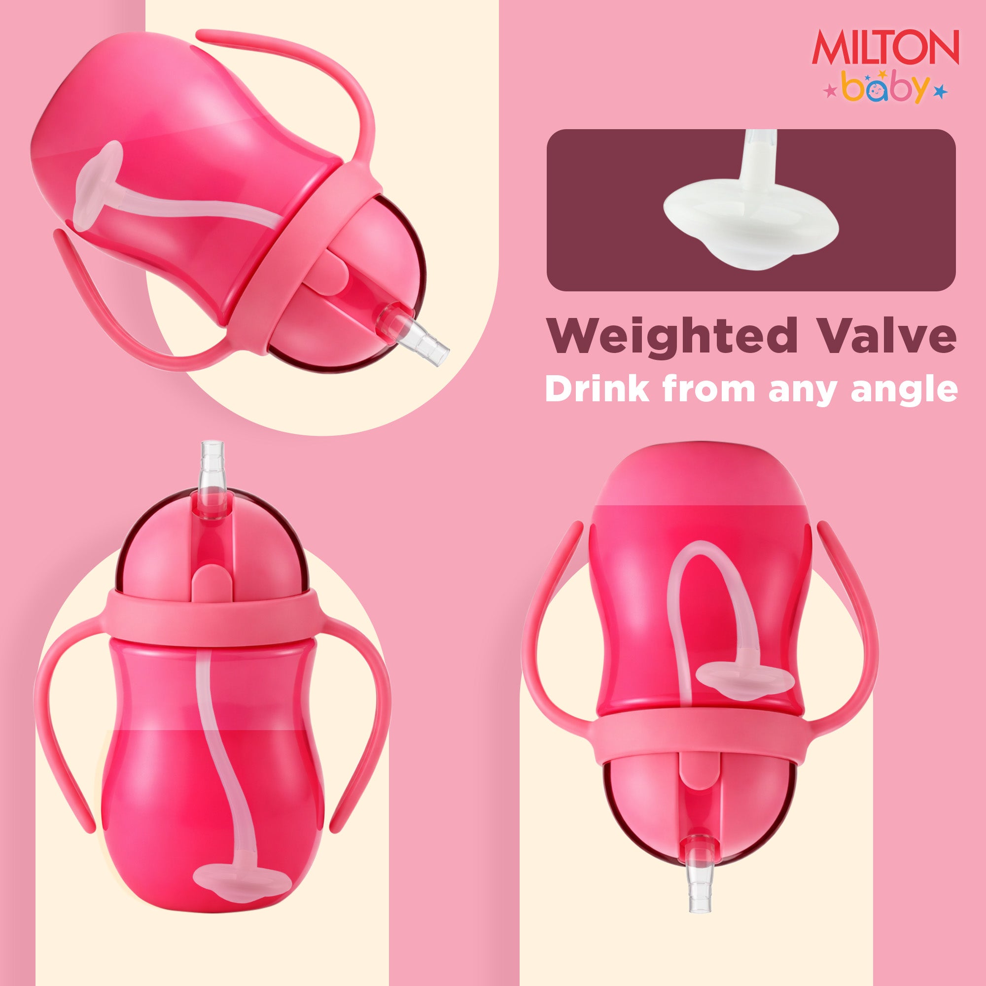 Straw Sipper With Handle Bottle For Baby (Milton)