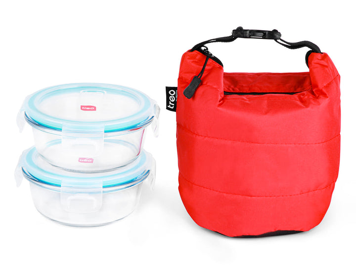 Swag Borosilicate Round Glass Tiffin (Treo by Milton)