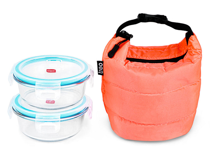 Swag Borosilicate Round Glass Tiffin (Treo by Milton)