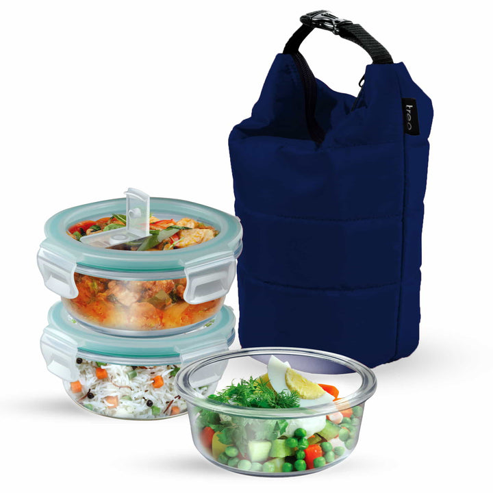 Treo by Milton Swag Borosilicate Round Glass Tiffin