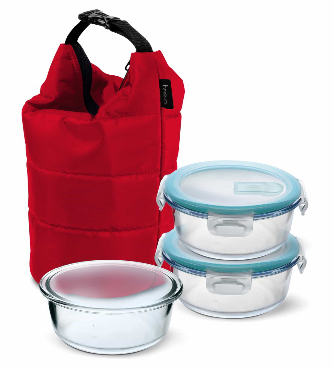 Swag Borosilicate Round Glass Tiffin (Treo by Milton)