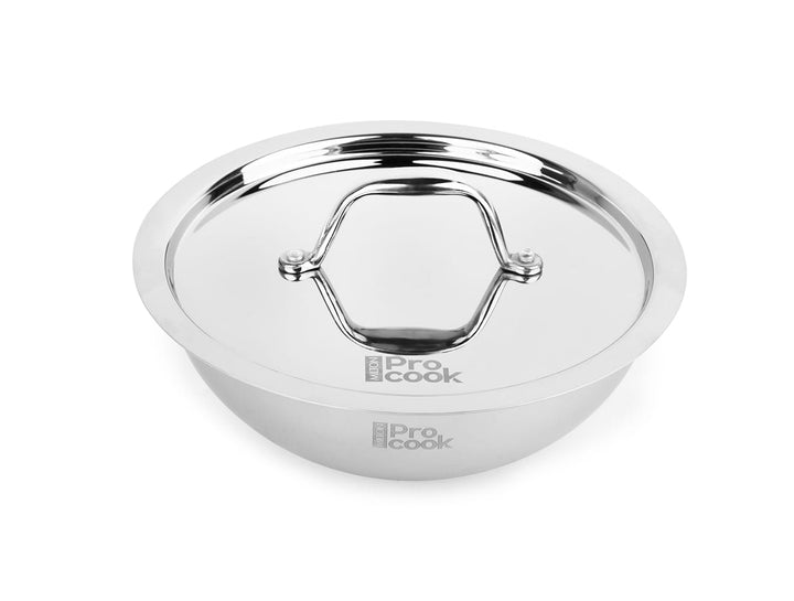 Milton ProCook Tri Ply Stainless Steel Tasla With Lid
