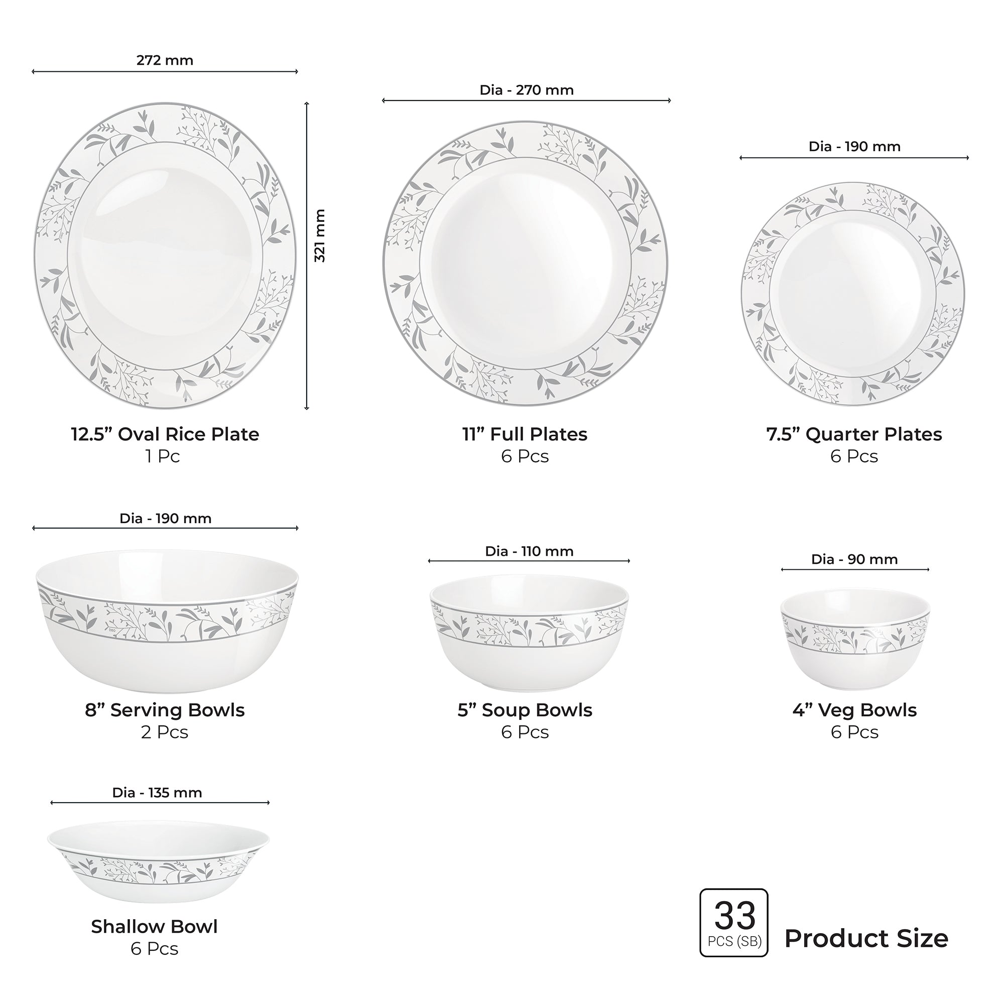 Terrana Collection Dinner Set - HAZEL