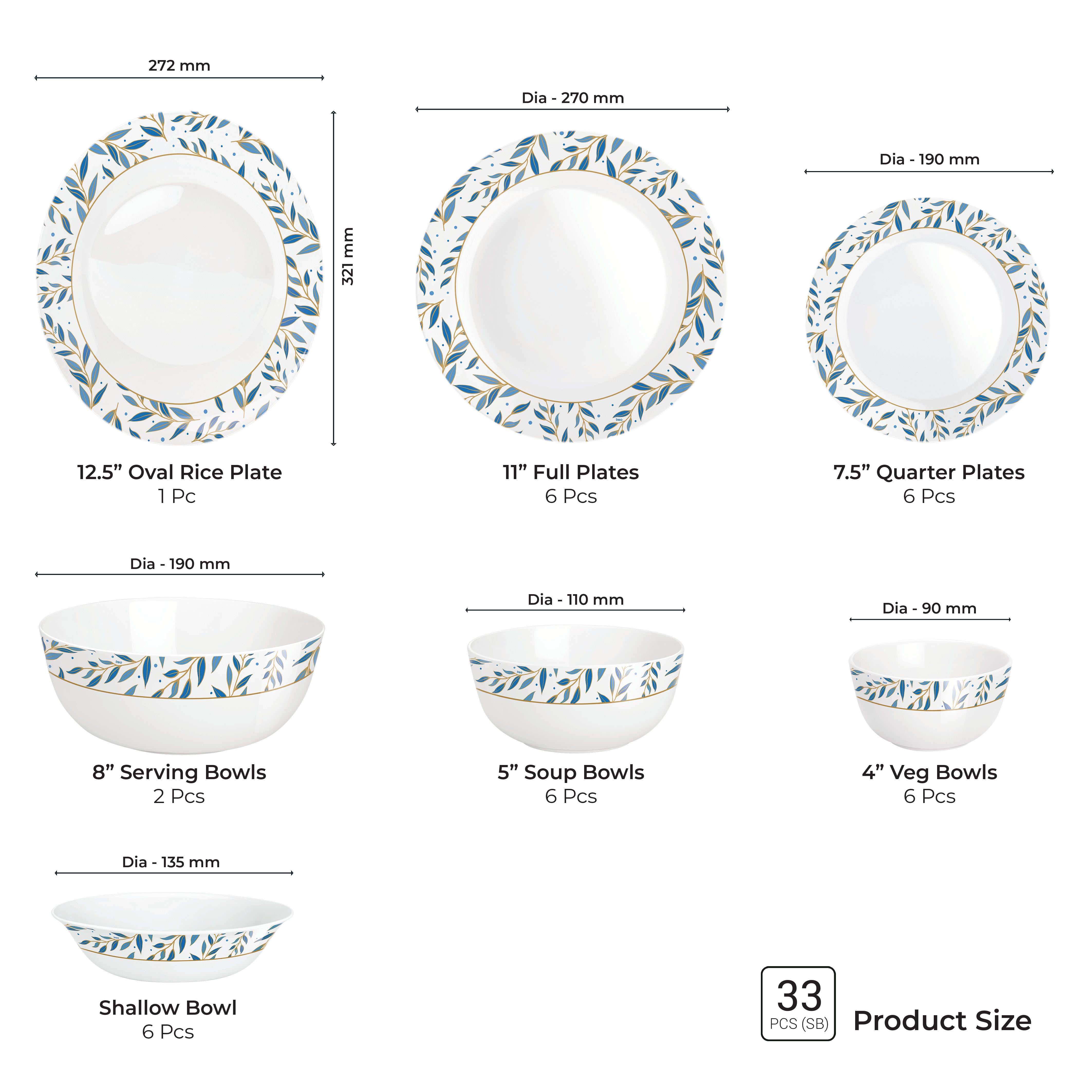 Terrana Collection Dinner Set - HELENA