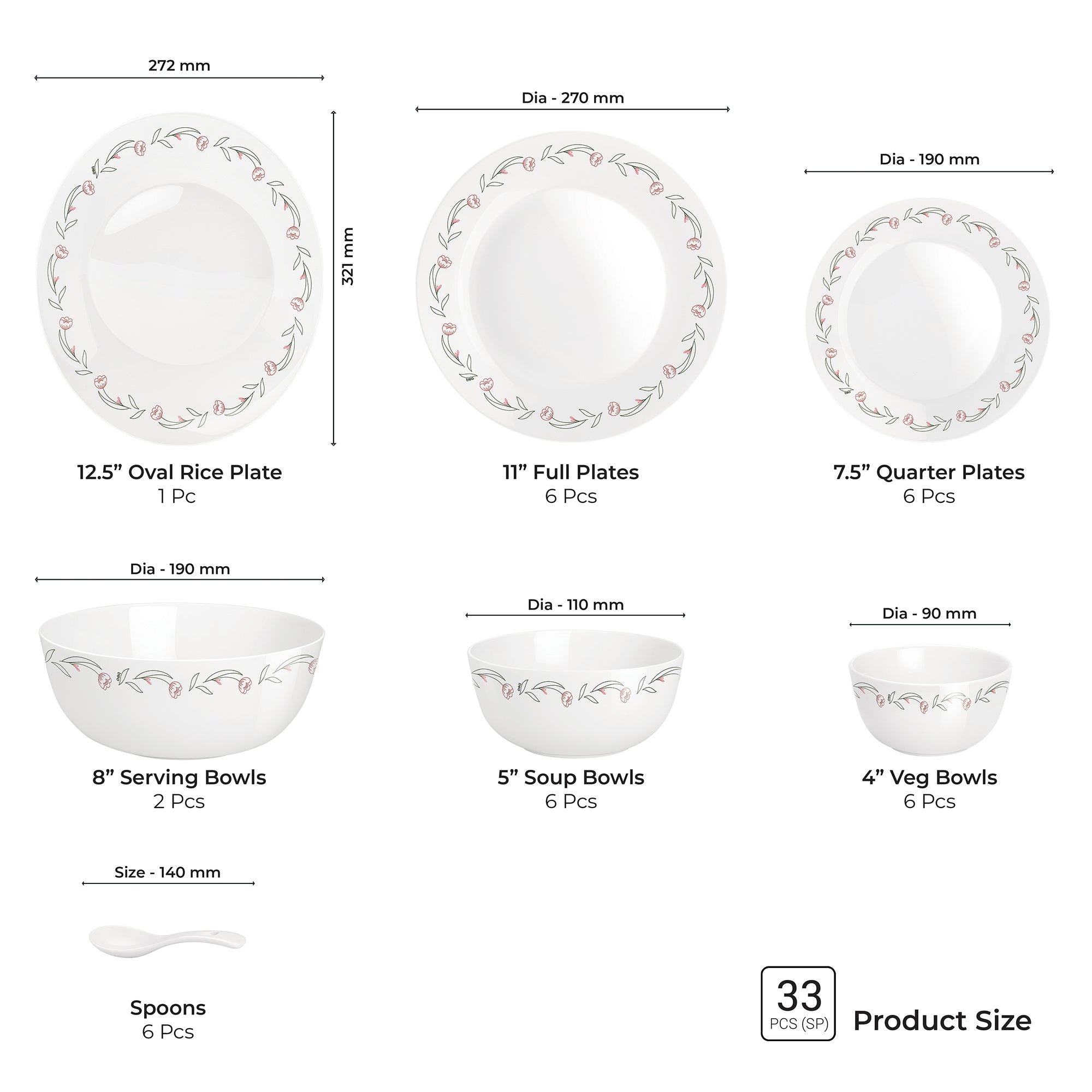 Terrana Collection Dinner Set - FIORA
