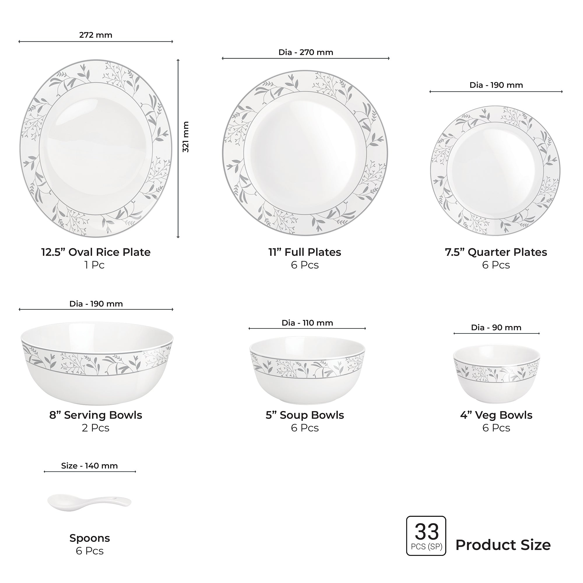 Terrana Collection Dinner Set - HAZEL