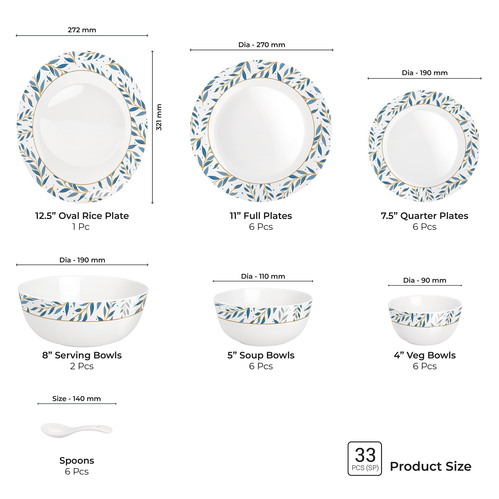 Terrana Collection Dinner Set - HELENA