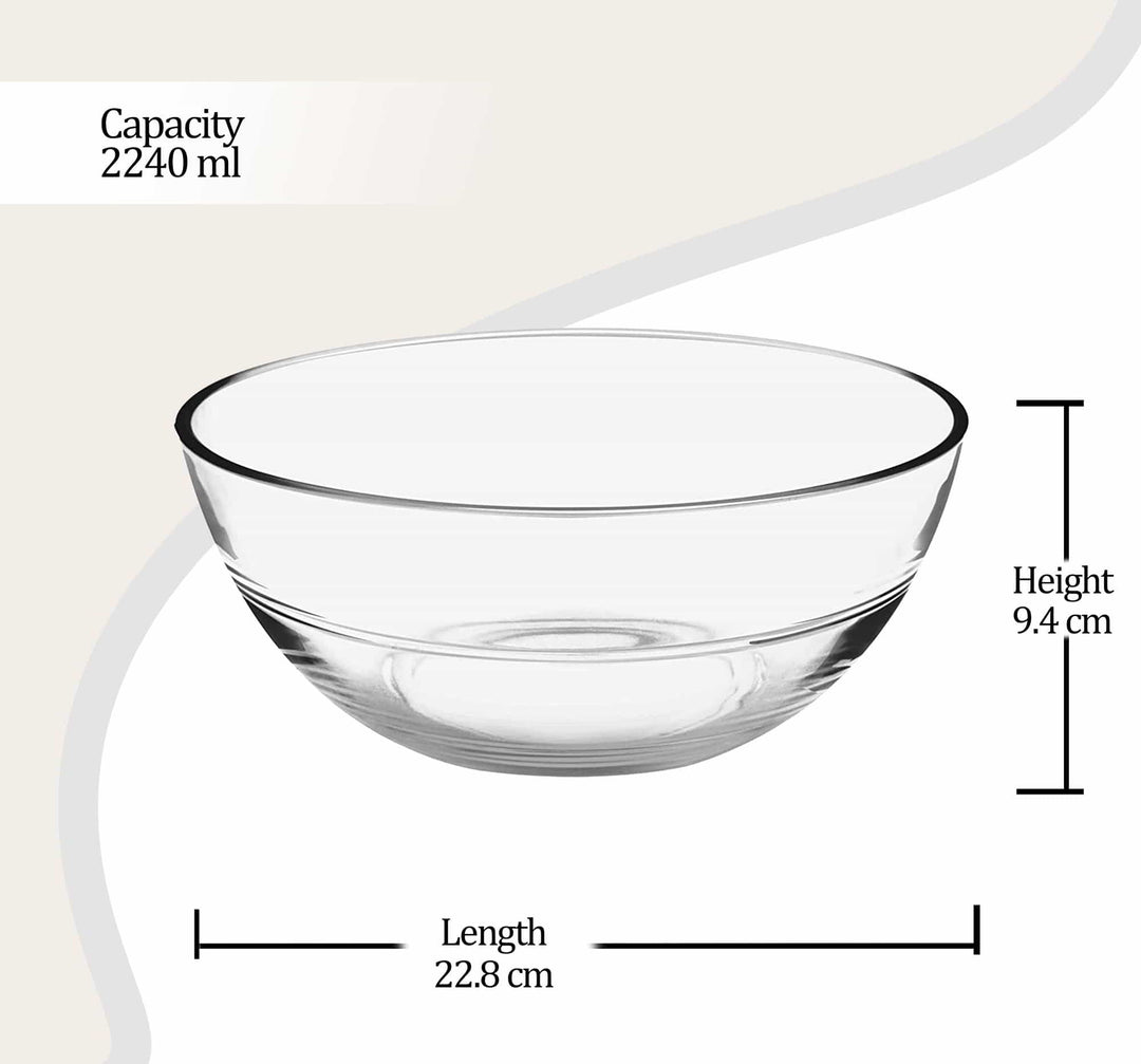 Jelo Crystal Serving Bowl