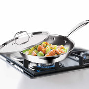 Triply Stainless Steel Fry Pan With Lid