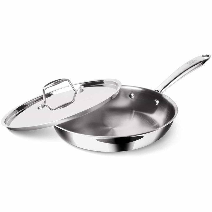 Triply Stainless Steel Fry Pan With Lid