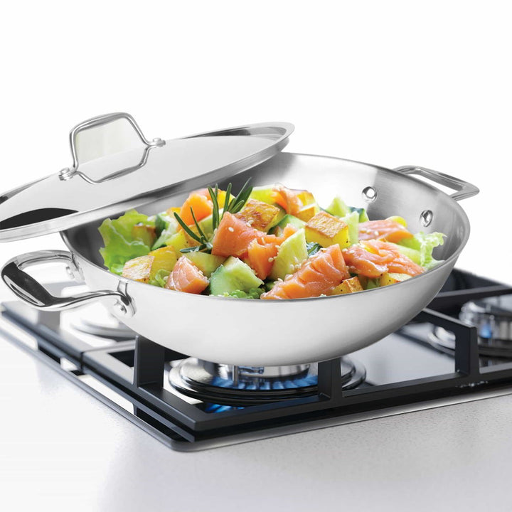 Milton ProCook Triply Stainless Steel Kadhai with Lid