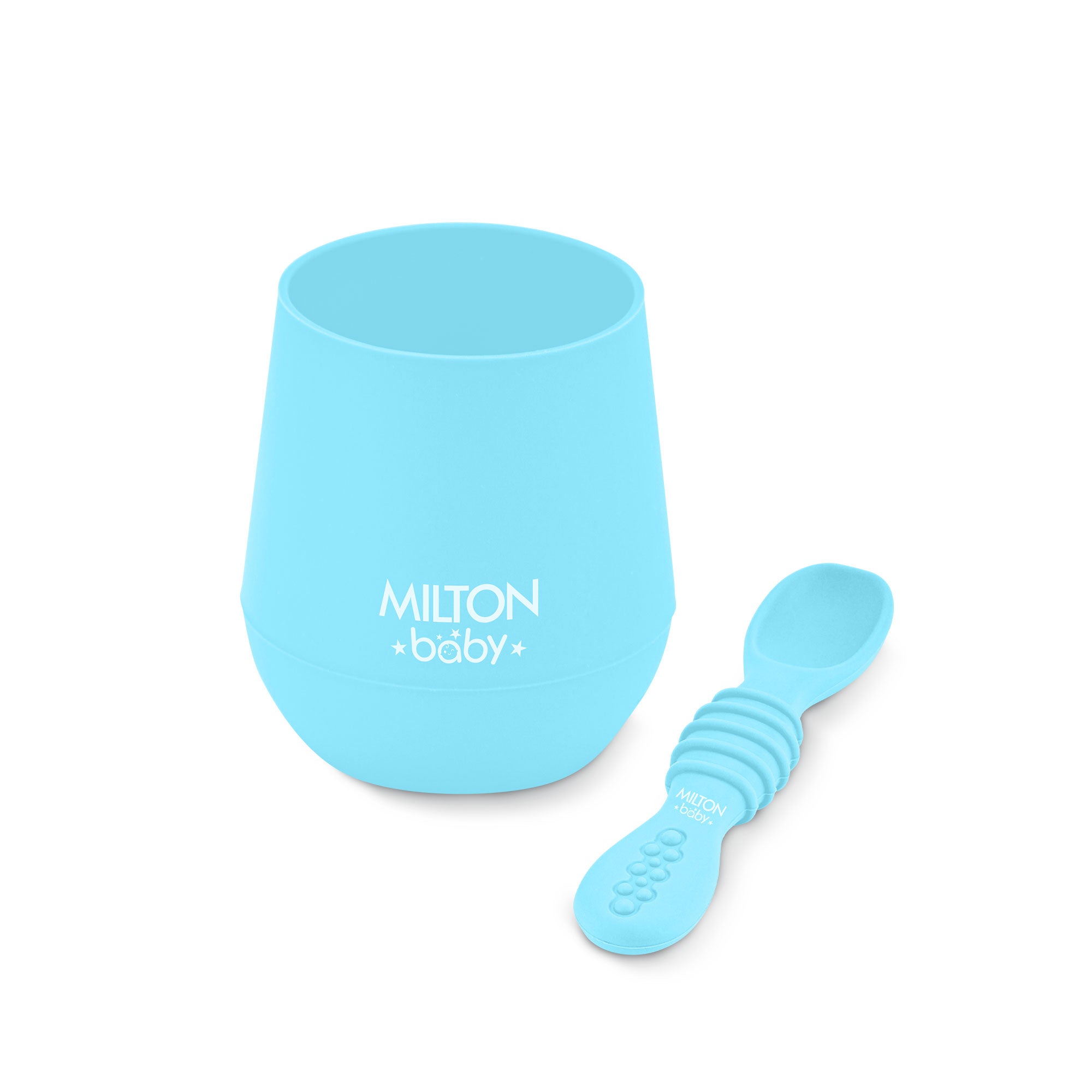 Silicone Tumbler With Spoon For Baby (Milton)