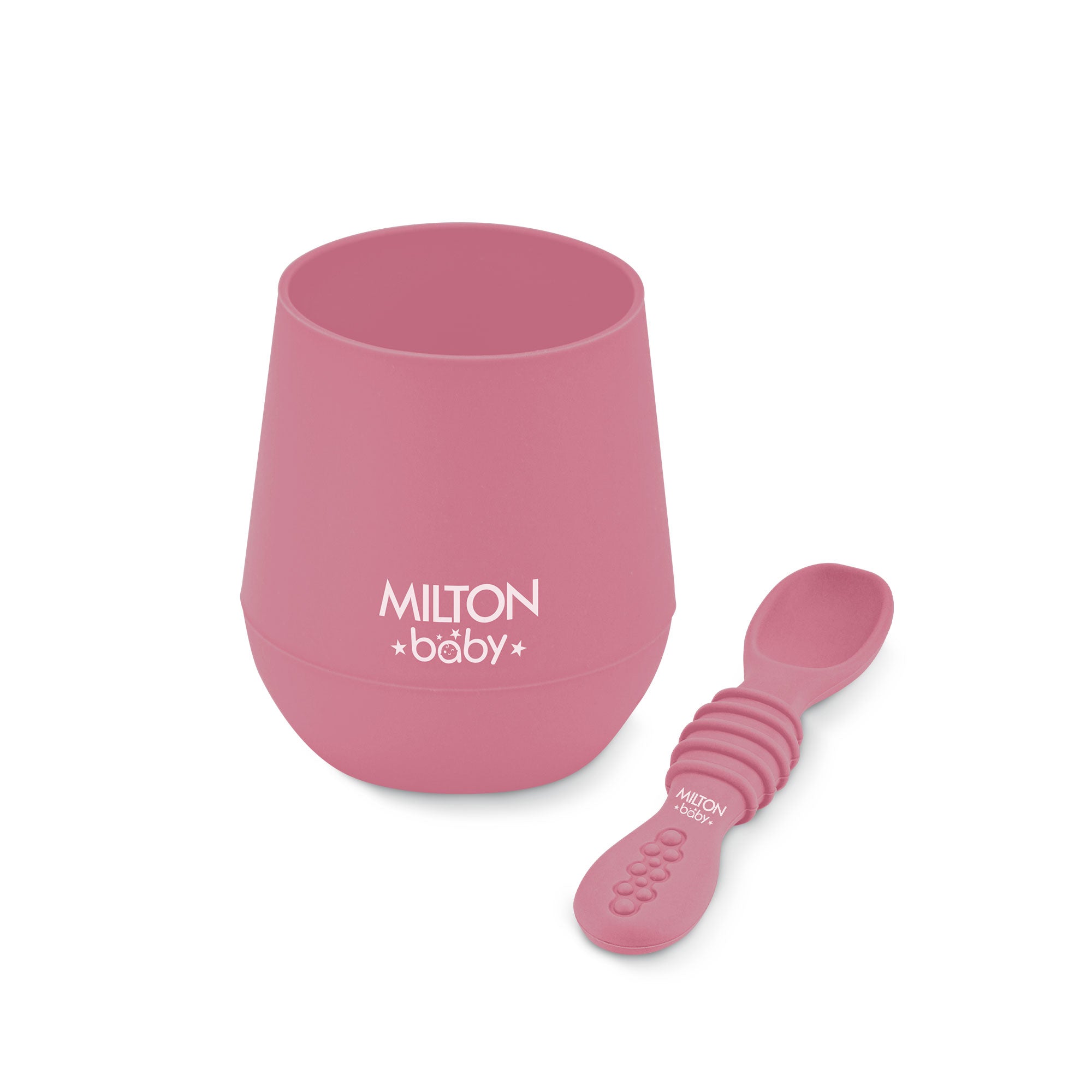 Silicone Tumbler With Spoon For Baby (Milton)