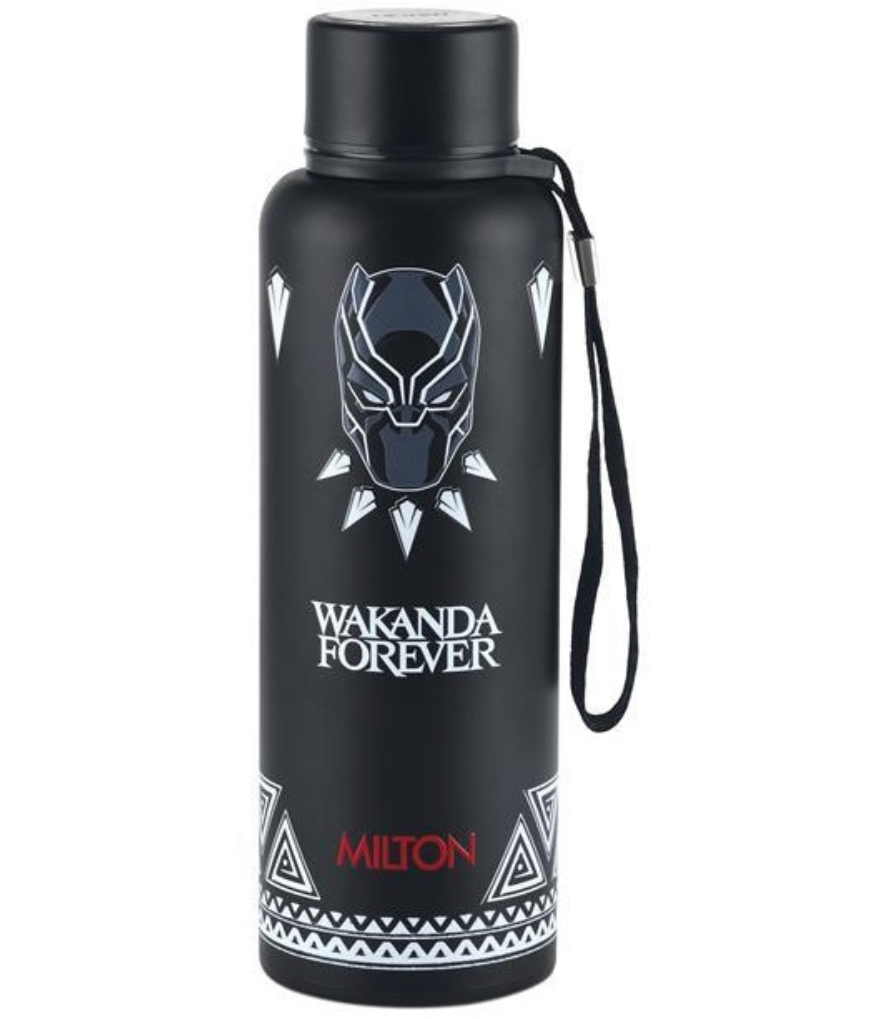 Black Panther Wakanda Forever 3D Print Thermosteel Bottle (Milton)