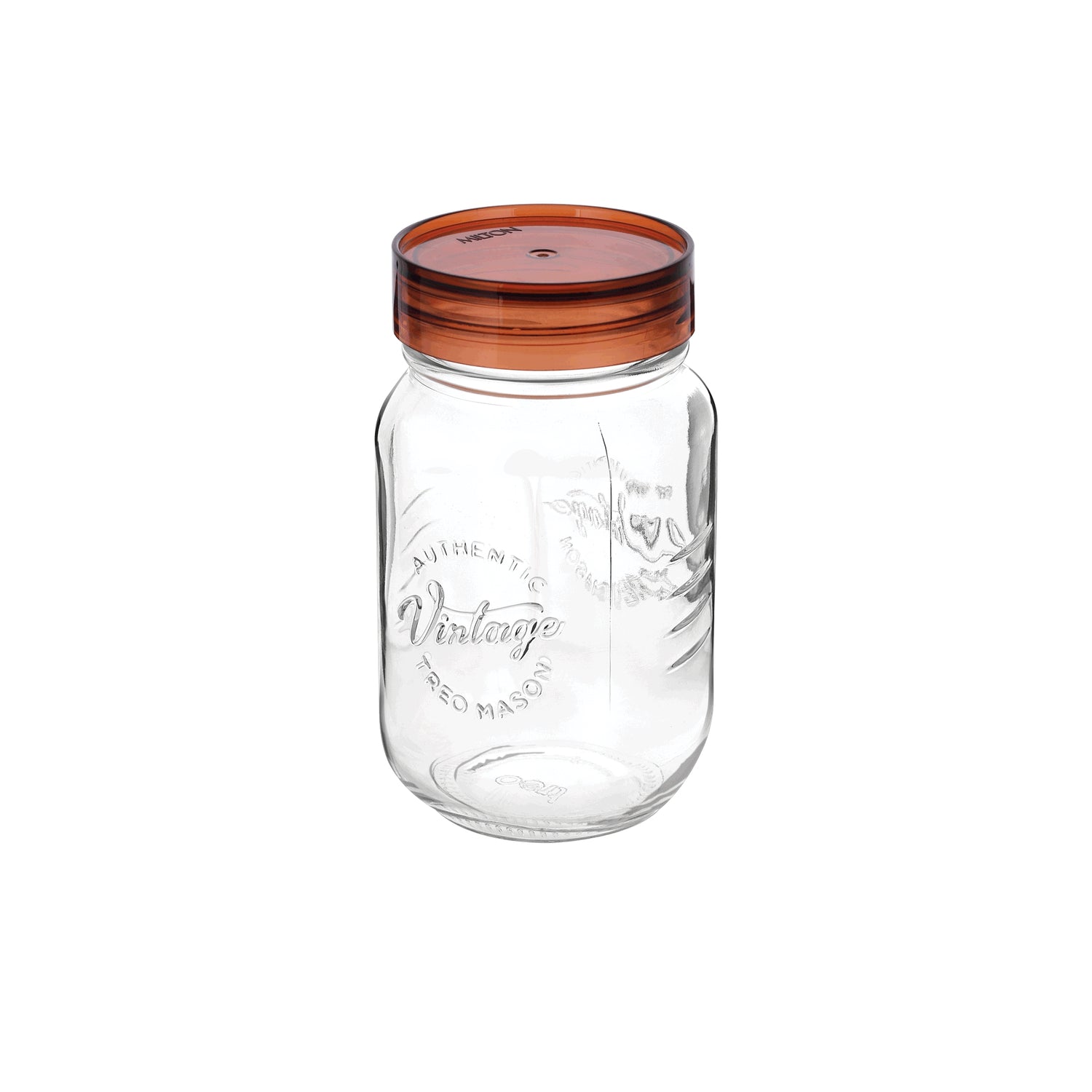 Vintage Glass Jar with Lid Treo by Milton