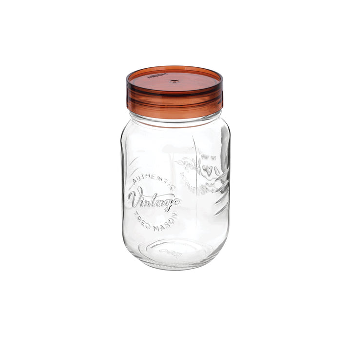 Vintage Glass Jar with Lid Treo by Milton
