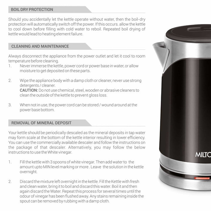 Vienna Electric Water Kettle Cleaning and Maintenance