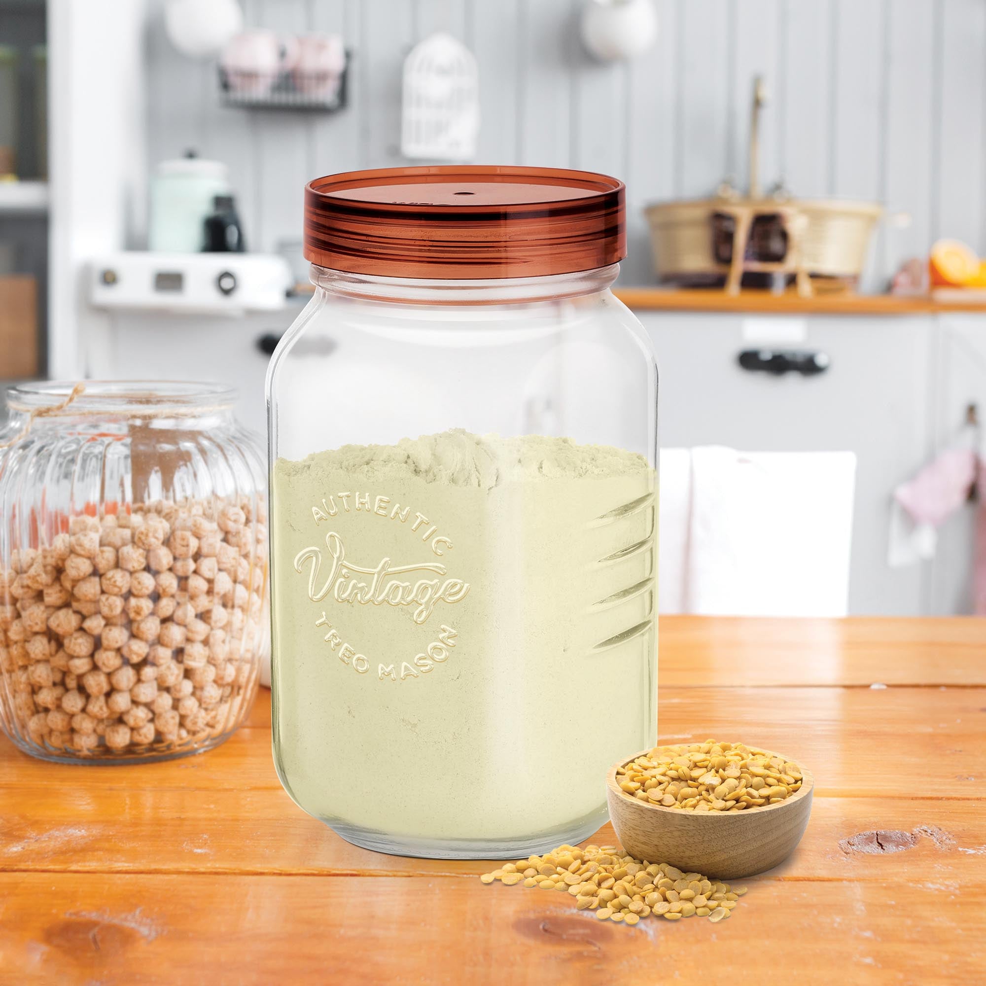 Vintage Glass Jar With Lid  (Treo by Milton)