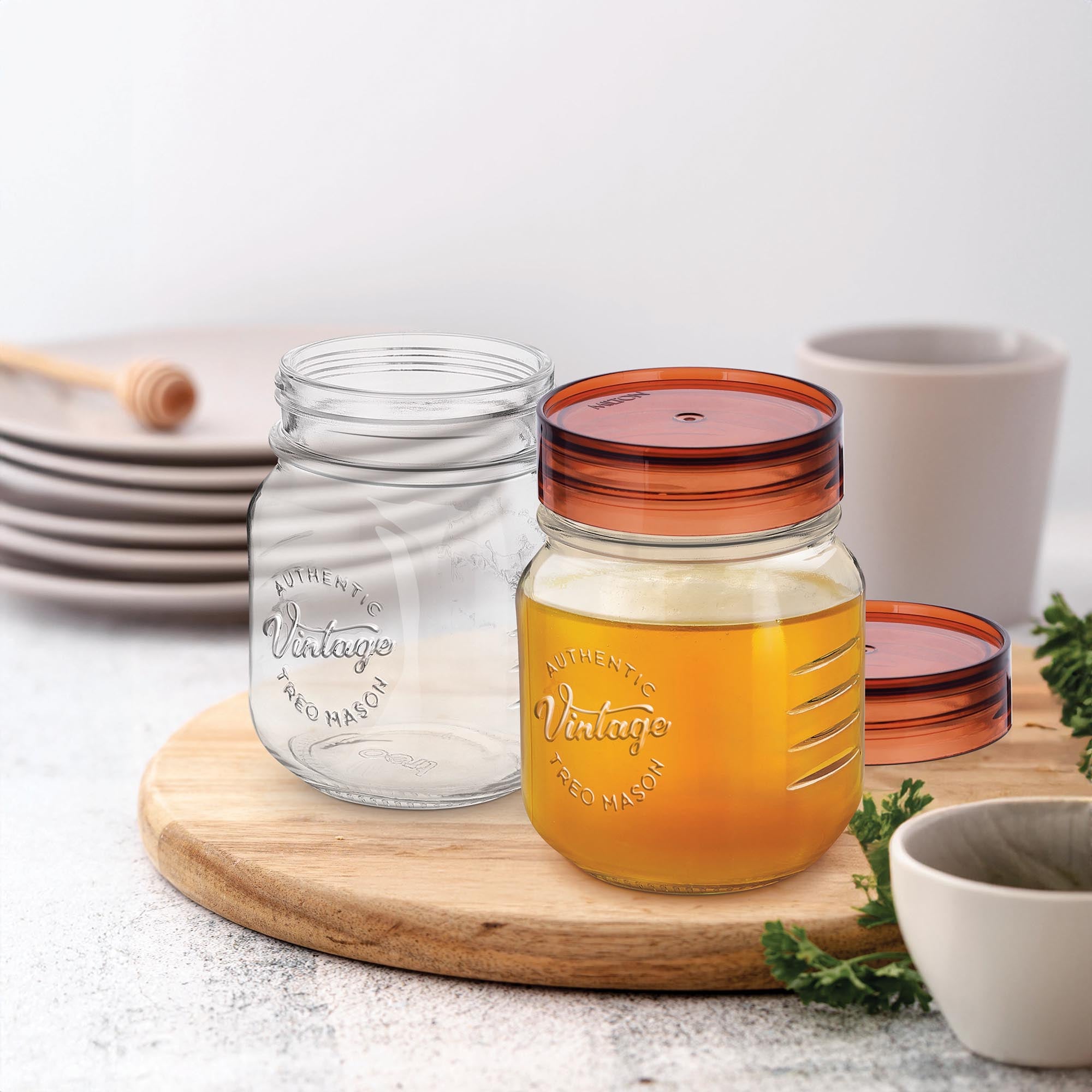 Vintage Glass Jar With Lid  (Treo by Milton)
