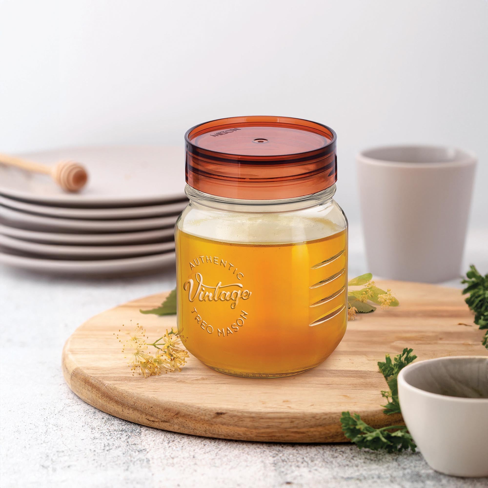 Vintage Glass Jar With Lid  (Treo by Milton)