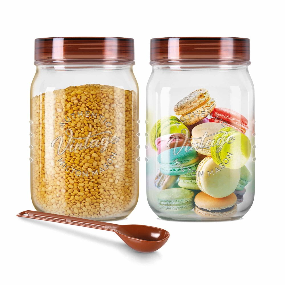 Vintage Pet Jars (Milton) - Transparent / 1000 ml / 2 Pcs Set