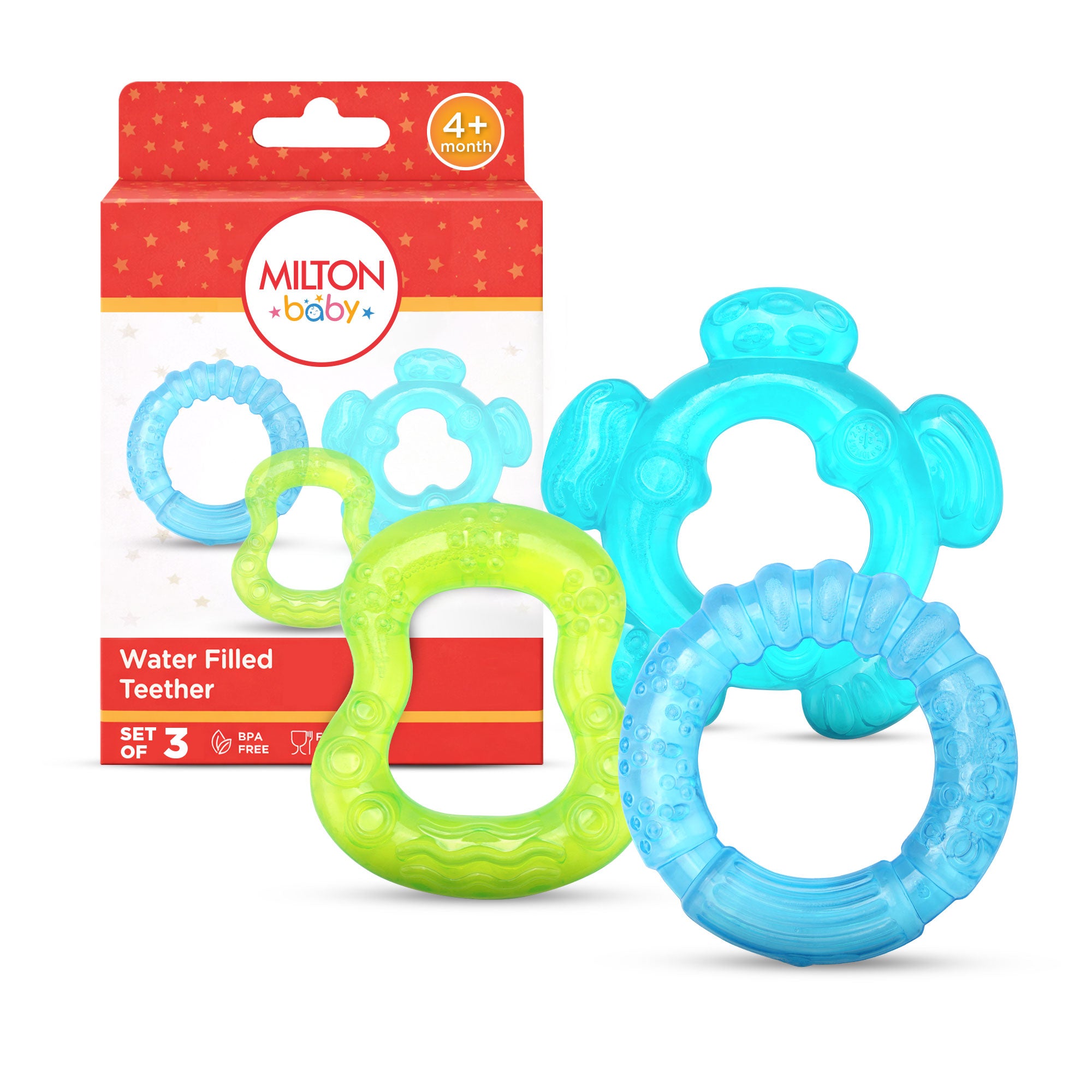Waterfill Teether 3 Pcs Set For Baby (Milton)