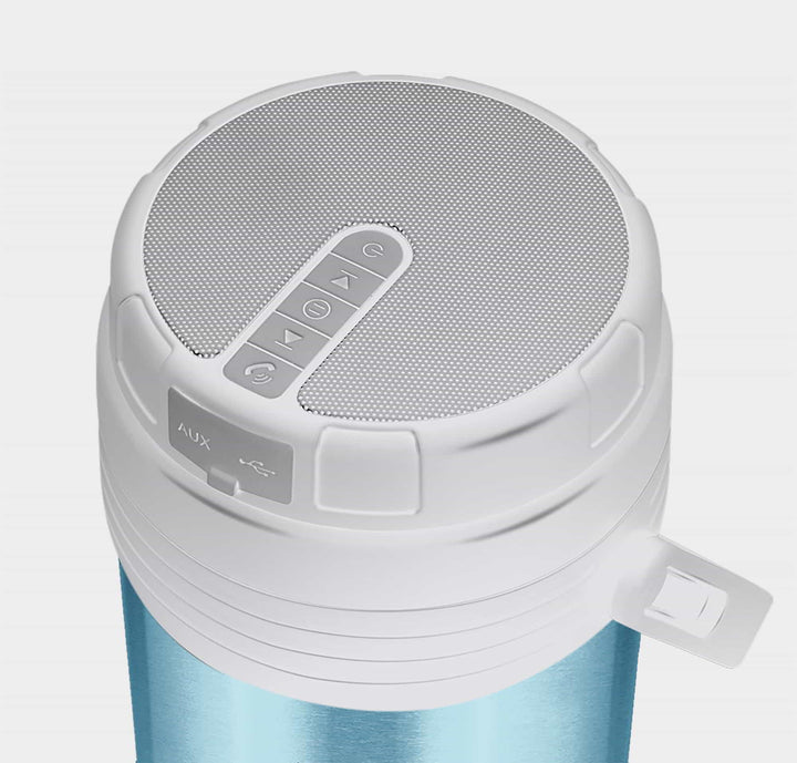 Woofer Thermosteel Lunch Box With Bluetooth Speaker