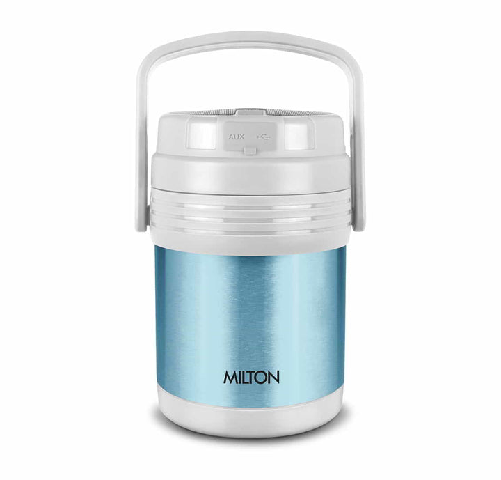 Woofer Thermosteel Tiffin Box With Bluetooth Speaker