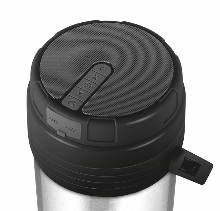 Woofer Thermosteel Tiffin With Bluetooth Speaker