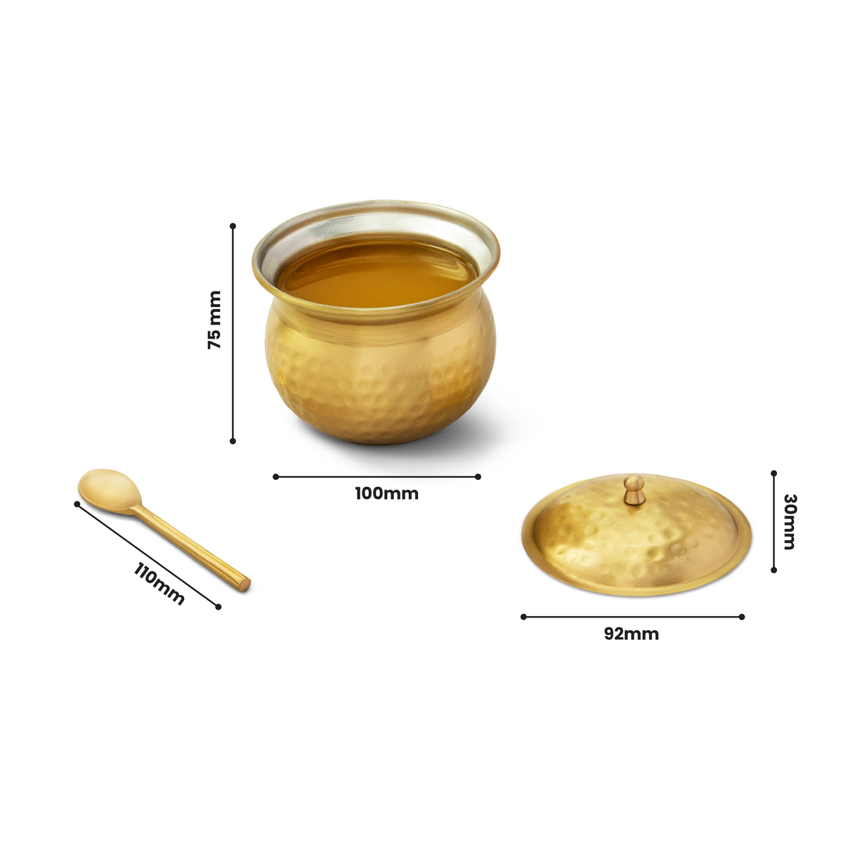 Brass Ghee Pot (Milton Concepts)