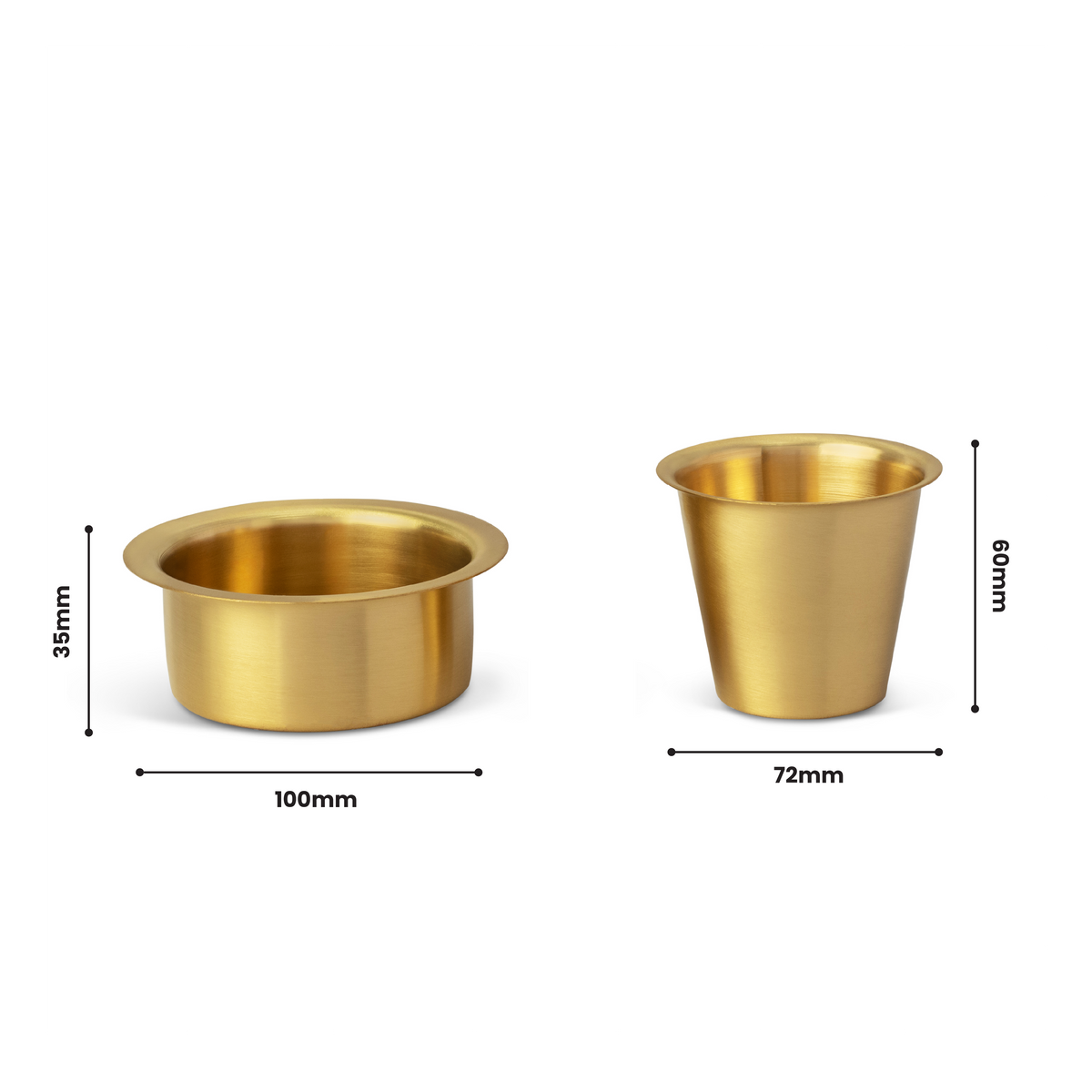 Brass Dabara Tumbler Set of 4 (Milton Concepts)