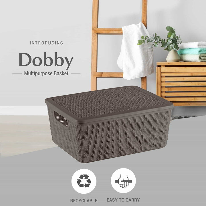 Dobby Multipurpose Basket With Lid (Milton)