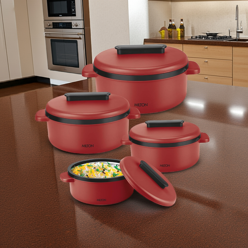 Micronova Gift Set Casserole - Red / Jr Set of 3