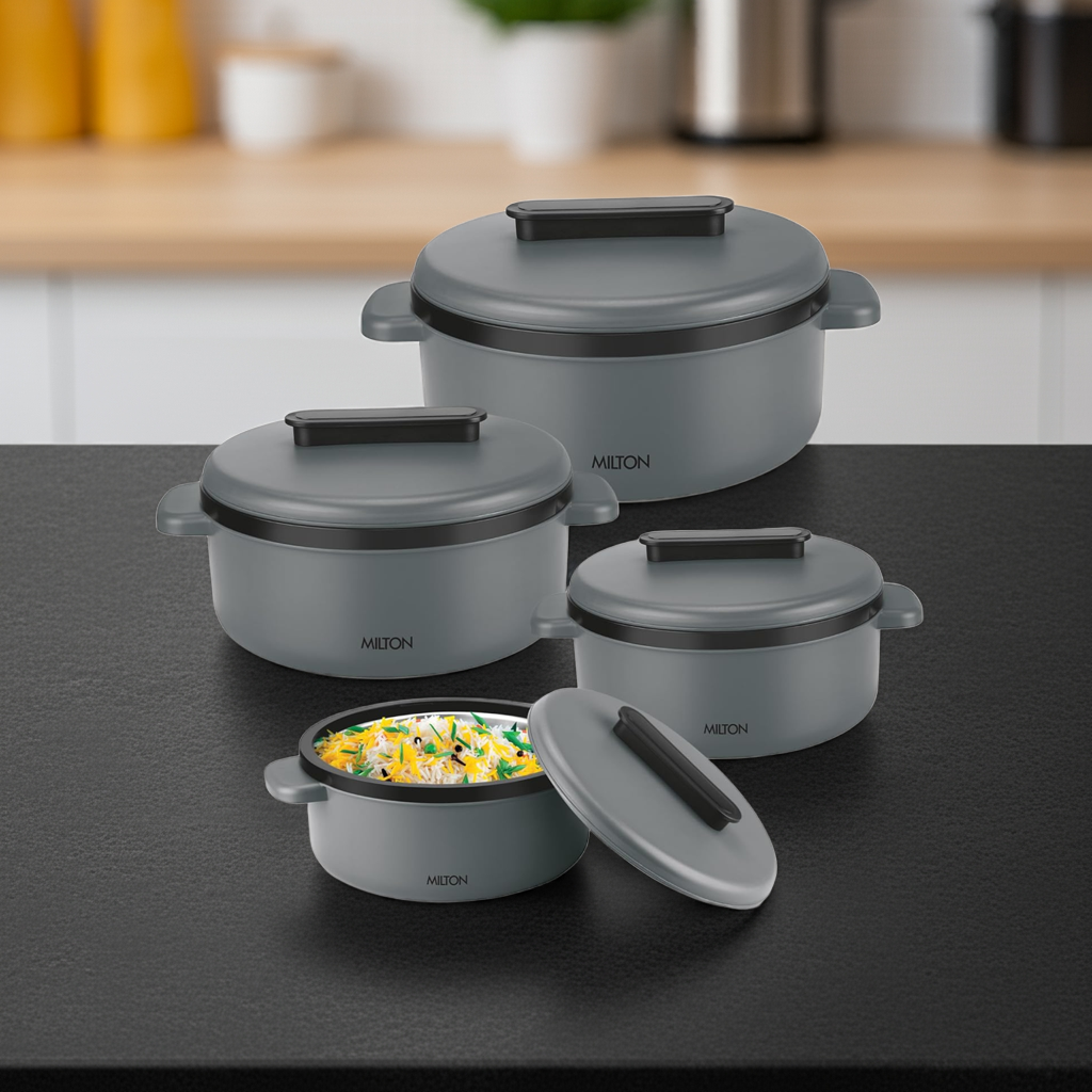Micronova Gift Set Casserole - Grey / Jr Set of 3