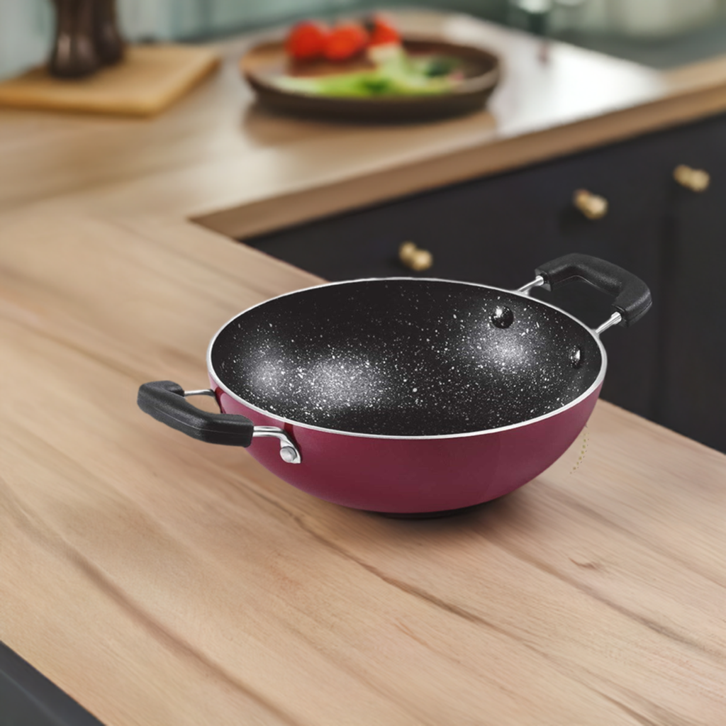 Granito Kadhai Non Induction (Milton Procook) - Maroon / 16 cm / 1 Unit