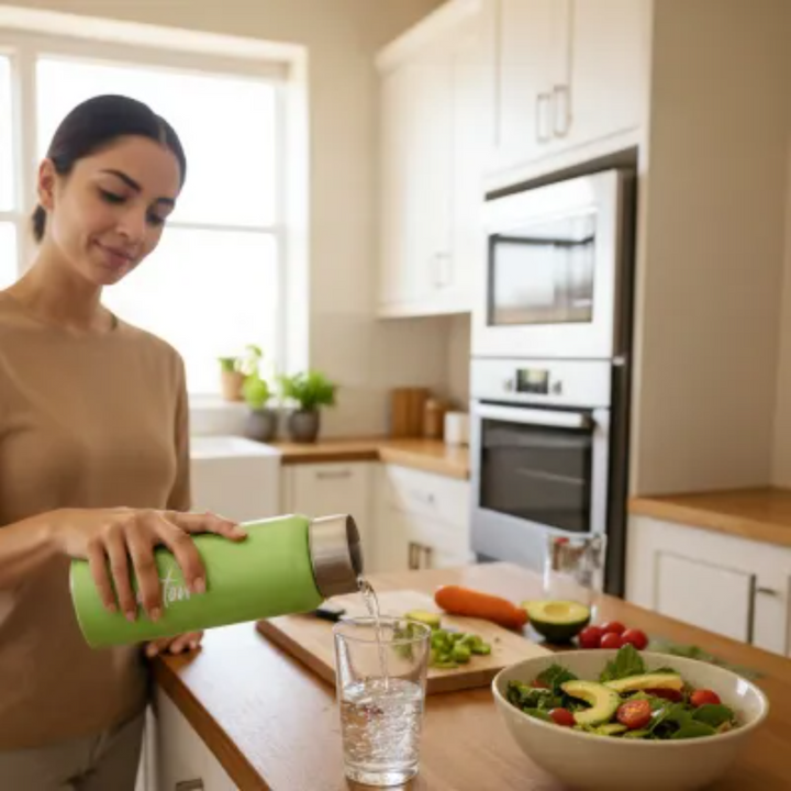 Aqua Single Walled Stainless Steel Bottle