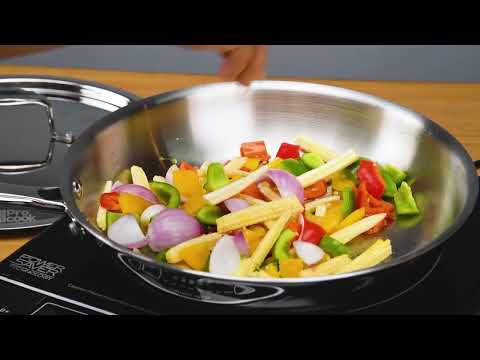 Triply Stainless Steel Fry Pan With Lid (Milton Procook)