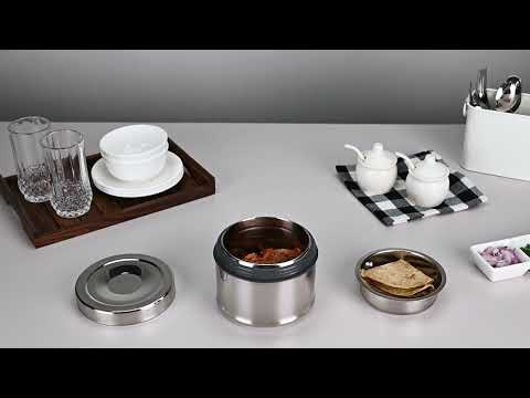 Steel Snack Stainless Steel Tiffin (Milton)