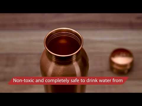 Load video: Copperas Pure Copper Bottle (Milton)