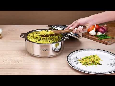 Load video: Galaxia Stainless Steel Casserole (Milton)